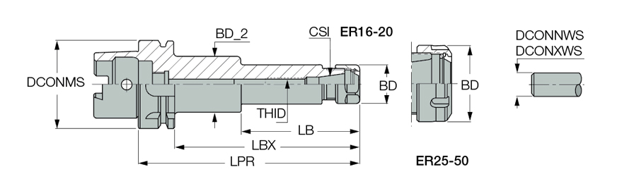 HSK A100 ER40X100